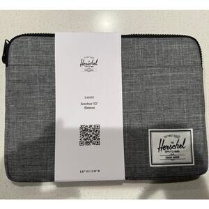 Herschel Anchor 13" Sleeve in Raven Crosshatch/Gray